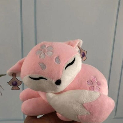 Grosse Peluche Renard Rose