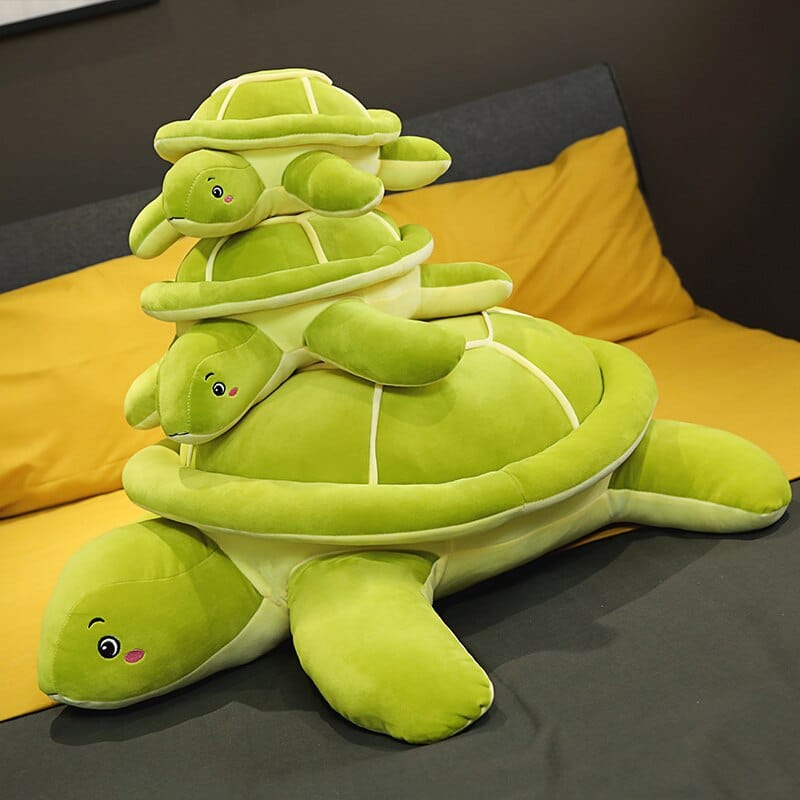 Grosse Peluche Tortue Verte