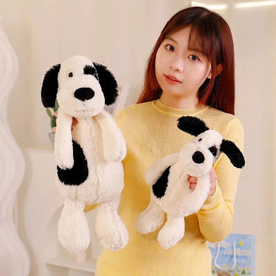 Peluche Chien Noir et Blanc