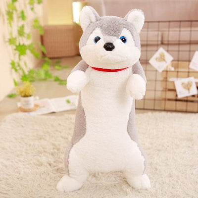 Peluche Husky Gris et Blanc