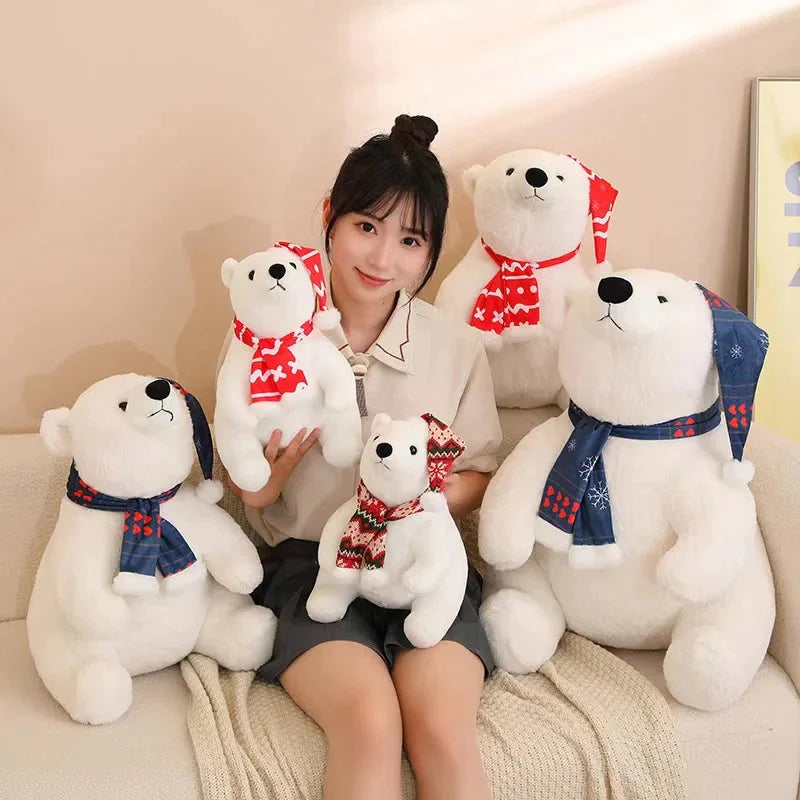 Peluche Ours Polaire de Noël