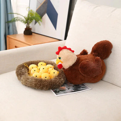 Peluche Poule et Poussin