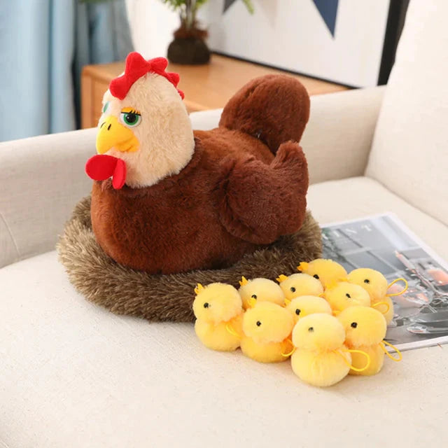 Peluche Poule et Poussin