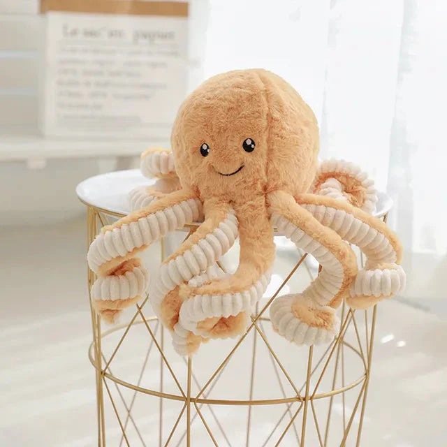 Gros poulpe en peluche