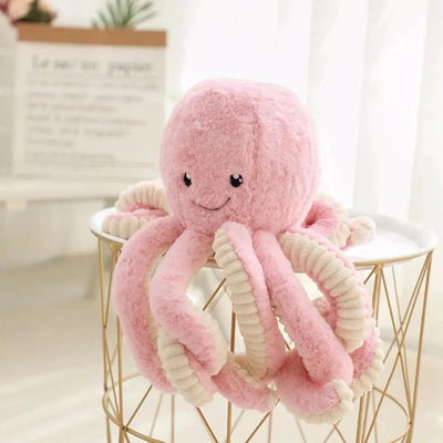 Gros poulpe en peluche