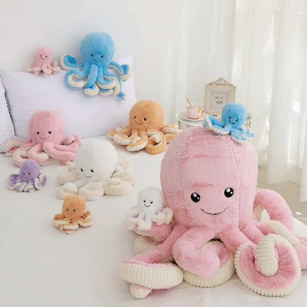 Gros poulpe en peluche