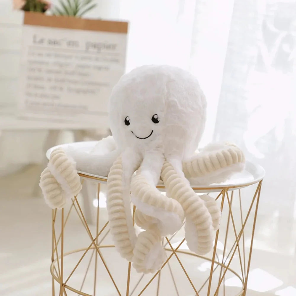 Gros poulpe en peluche