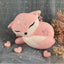 Grosse Peluche Renard Rose