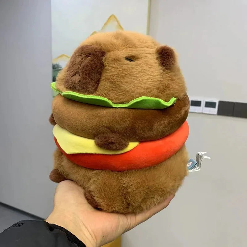 Tanha Capybara Peluche douce et mignonne Capybara en peluche – 33 cm avec sac à dos hamburger Tanha Capybara Peluche douce et mignonne Capybara en peluche – 33 cm avec sac à dos hamburger