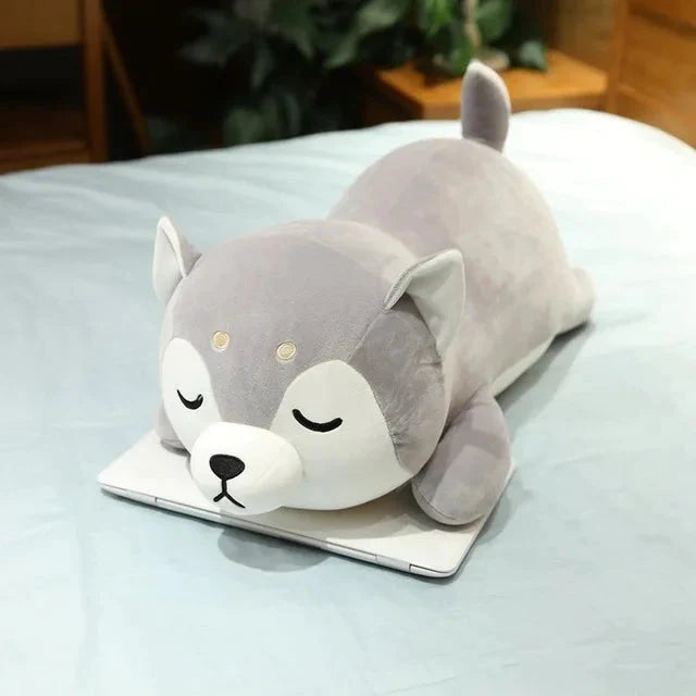 Peluche Chien Loup Gris
